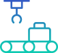 pharmaceutical manufacturing assembly line icon